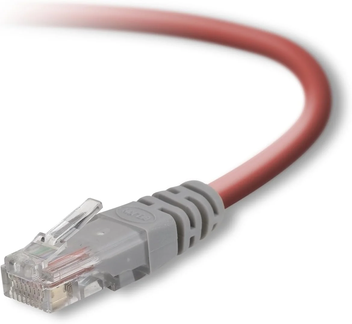 کابل شبکه کراس اور CAT5e بلکین به طول 1.8 متر (قرمز)