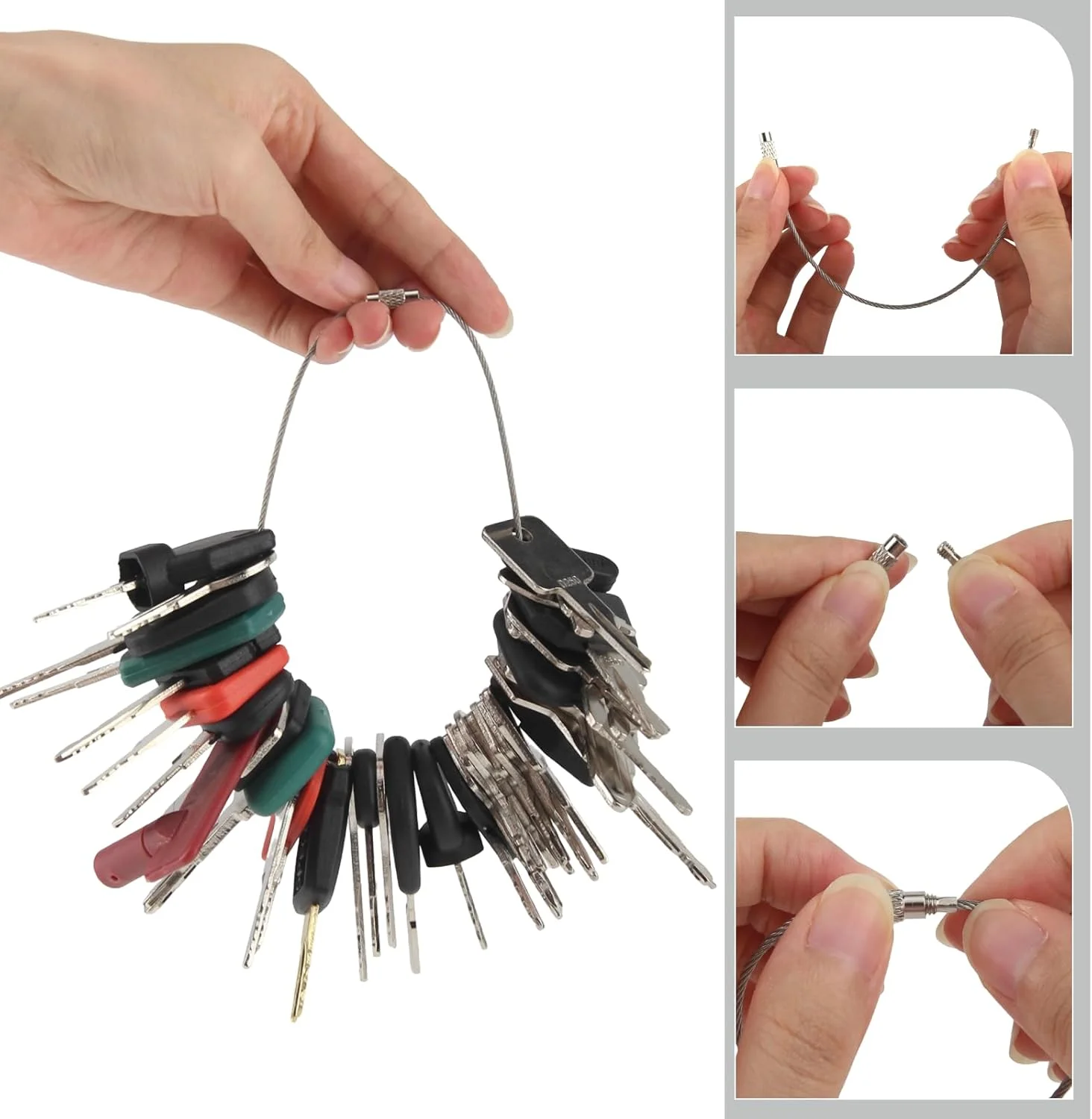 مجموعه 55 عددی کلید ماشین آلات ساختمانی، کلید استارت یونیورسال به همراه قلاب و حلقه، مجموعه جایگزین کلید استارت با کیفیت عالی، کلید بیل مکانیکی برای ماشین آلات، تجهیزات، بیل مکانیکی، تراکتور، موتورسیکلت مجموعه 55 عددی کلید ماشین آلات ساختمانی، کلید استارت یونیورسال به همراه قلاب و حلقه، مجموعه جایگزین کلید استارت با کیفیت عالی، کلید بیل مکانیکی برای ماشین آلات، تجهیزات، بیل مکانیکی، تراکتور، موتورسیکلت