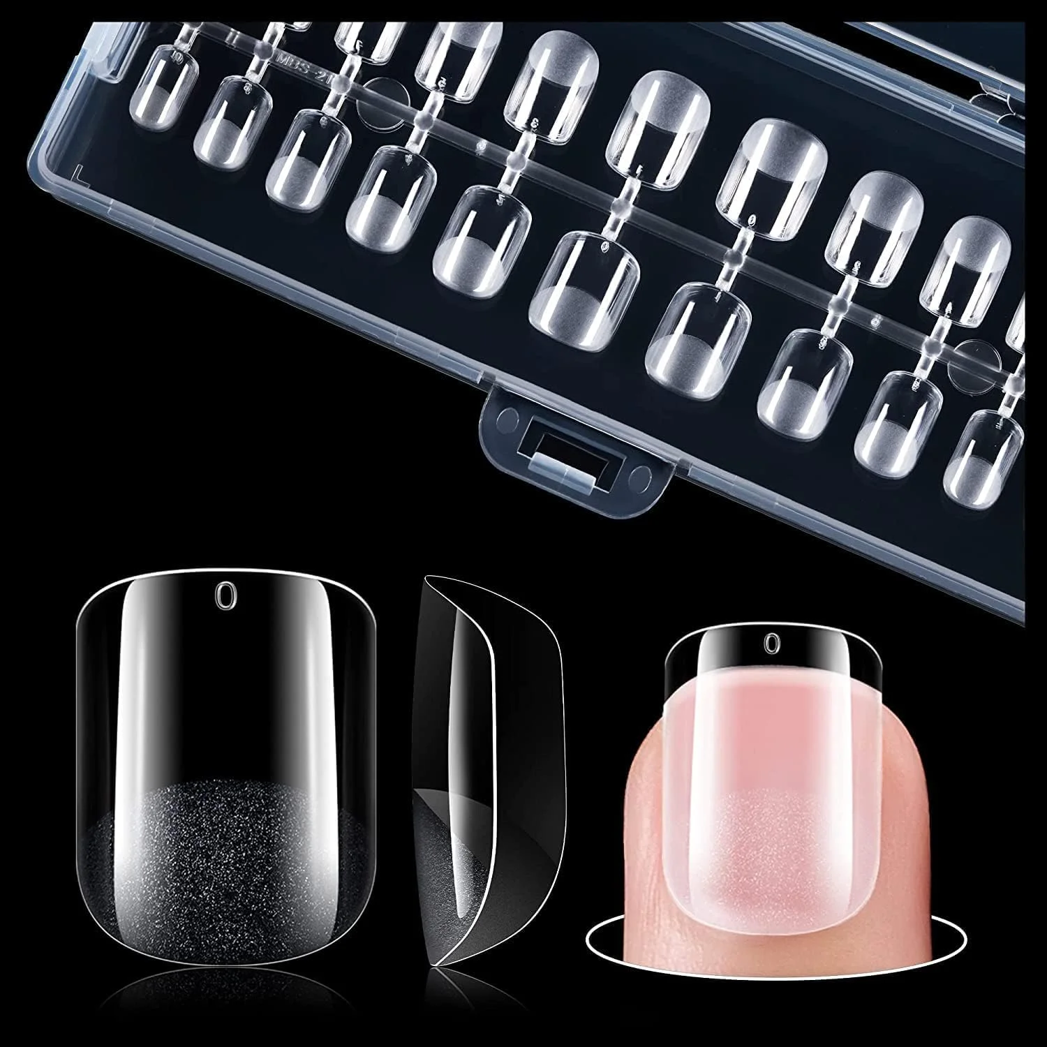 نکات ناخن ژلی نرم Remy Belle XS مربعی، 240 عدد در 12 سایز، مناسب برای اکستنشن ناخن، نوک ژله ای شفاف، ناخن های مصنوعی PMMA از قبل بافر شده، مربعی خیلی کوتاه نکات ناخن ژلی نرم Remy Belle XS مربعی، 240 عدد در 12 سایز، مناسب برای اکستنشن ناخن، نوک ژله ای شفاف، ناخن های مصنوعی PMMA از قبل بافر شده، مربعی خیلی کوتاه