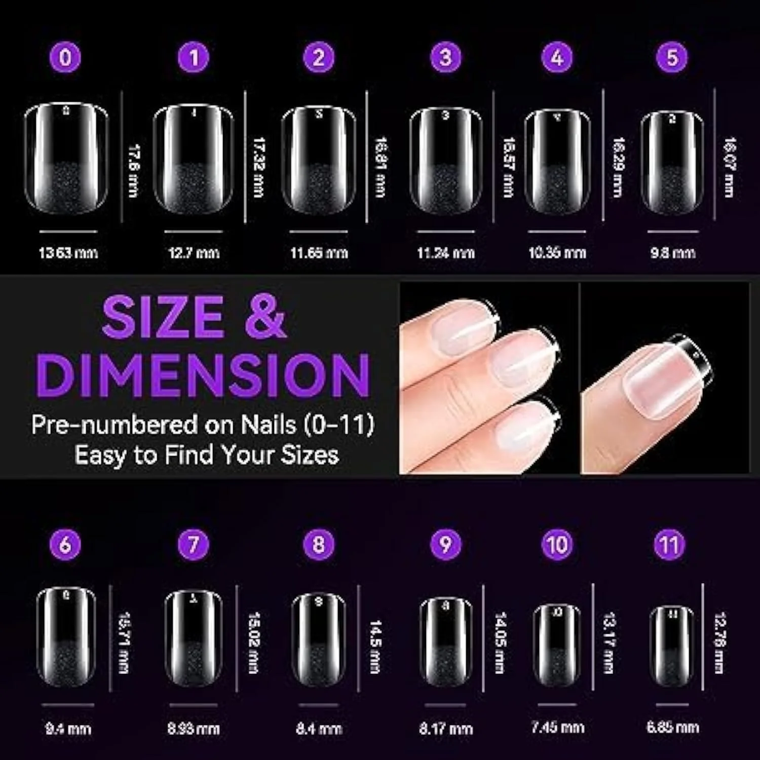 نکات ناخن ژلی نرم Remy Belle XS مربعی، 240 عدد در 12 سایز، مناسب برای اکستنشن ناخن، نوک ژله ای شفاف، ناخن های مصنوعی PMMA از قبل بافر شده، مربعی خیلی کوتاه نکات ناخن ژلی نرم Remy Belle XS مربعی، 240 عدد در 12 سایز، مناسب برای اکستنشن ناخن، نوک ژله ای شفاف، ناخن های مصنوعی PMMA از قبل بافر شده، مربعی خیلی کوتاه