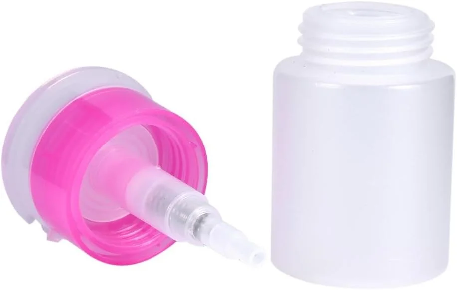 بطری پمپی 60 میلی لیتری، ابزار پخش کننده پاک کننده لاک ناخن، ظرف مایع پلاستیکی 2 رنگ با درب فشاری، ظروف خالی مسافرتی برای لوسیون آرایشی و تونر صورت (صورتی) بطری پمپی 60 میلی لیتری، ابزار پخش کننده پاک کننده لاک ناخن، ظرف مایع پلاستیکی 2 رنگ با درب فشاری، ظروف خالی مسافرتی برای لوسیون آرایشی و تونر صورت (صورتی)