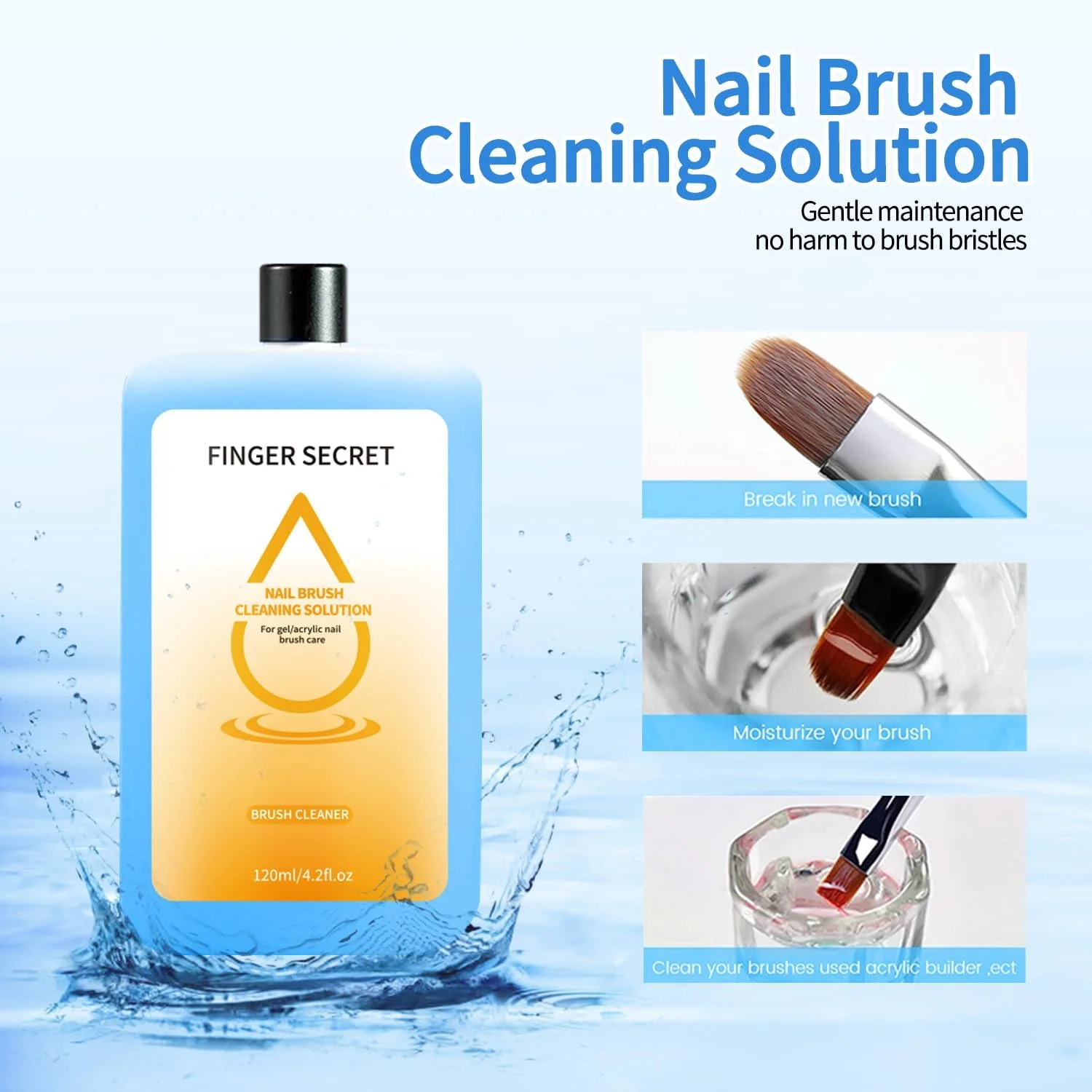 محلول تمیز کننده برس ناخن 120ml، پاک کننده و مراقبت از برس های ناخن اکریلیک، برس های لاک ژل، لوازم ناخن کار، مناسب برای استفاده در سالن و منزل محلول تمیز کننده برس ناخن 120ml، پاک کننده و مراقبت از برس های ناخن اکریلیک، برس های لاک ژل، لوازم ناخن کار، مناسب برای استفاده در سالن و منزل