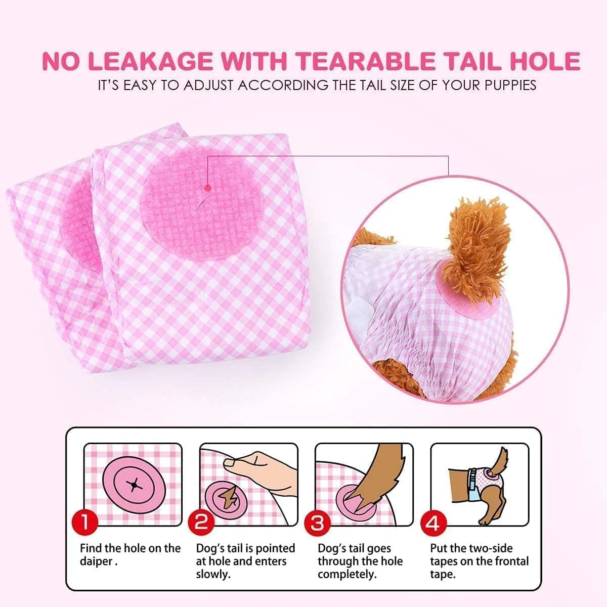 پوشک سگ ماده مومو بر - پوشک یکبار مصرف برای آموزش دستشویی، بی اختیاری و محافظت در برابر دوره فحلی - مناسب و ضد نشت برای سگ های کوچک، دور کمر 30-45 سانتی متر - 20 عدد (2 بسته، سایز S) پوشک سگ ماده مومو بر - پوشک یکبار مصرف برای آموزش دستشویی، بی اختیاری و محافظت در برابر دوره فحلی - مناسب و ضد نشت برای سگ های کوچک، دور کمر 30-45 سانتی متر - 20 عدد (2 بسته، سایز S)