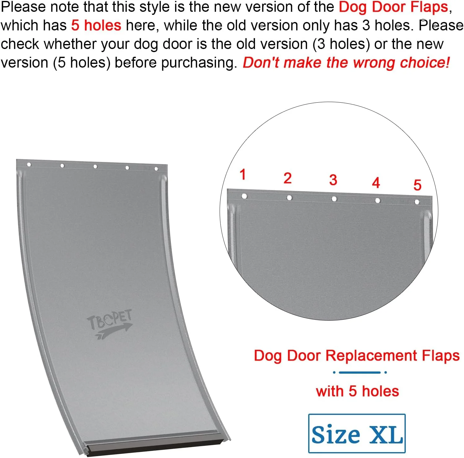 درب جایگزین برای درب حیوانات خانگی TBC PET به همراه پیچ (بزرگ خیلی بزرگ - ارتقا یافته)