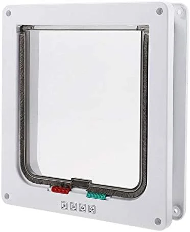 درب گربه و سگ خانگی 4 حالته قهوه ای 20X19.2X5CM مناسب برای حیوانات زیر 14 کیلوگرم و دور کمر 40 سانتی متر