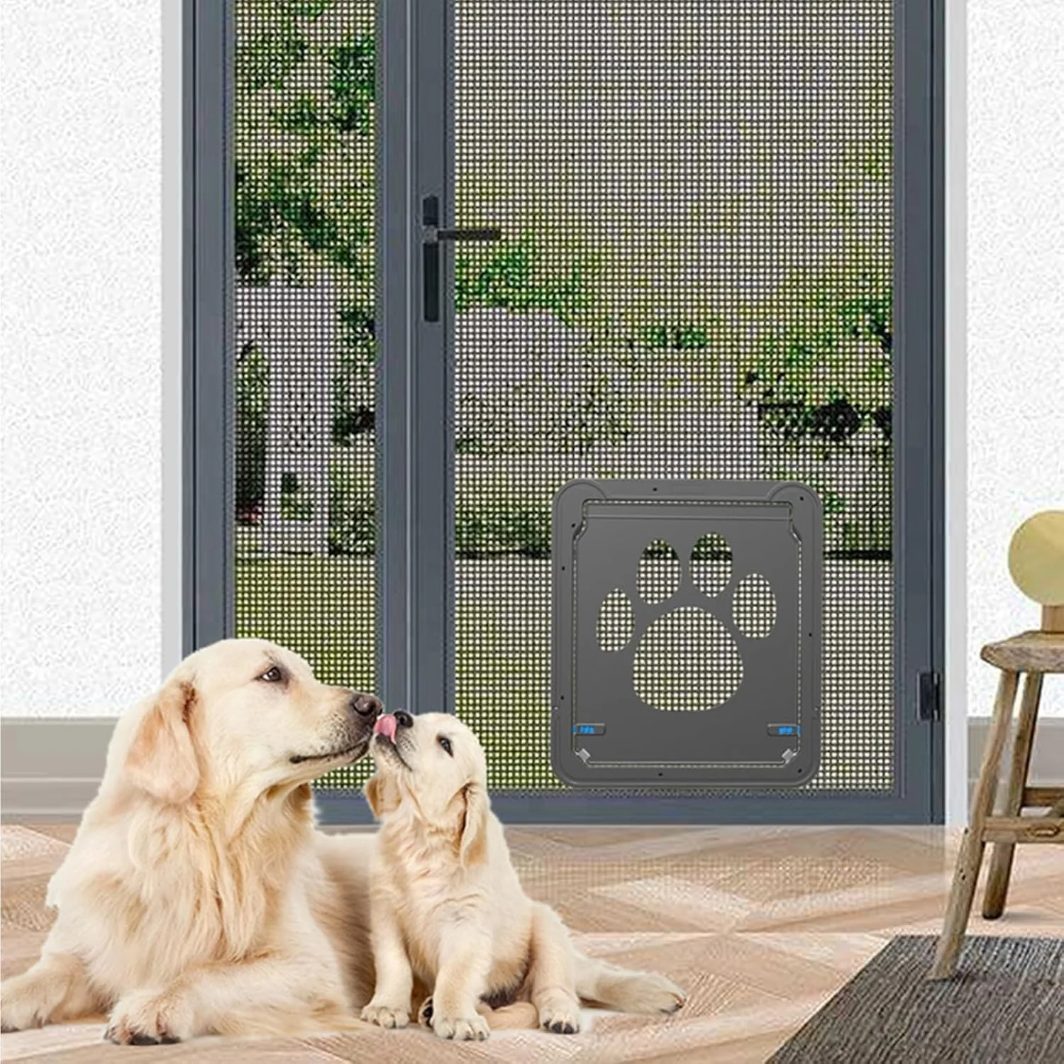 درب توری حیوانات خانگی - درب توری ورودی سگ توله سگ با قفل | دریچه جایگزین همه کاره برای باز کردن مسیر حیوانات خانگی در بالکن باغ داخلی و خارجی