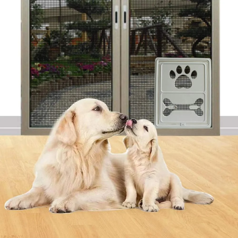 درب توری حیوانات خانگی، درب توری سگ و گربه، محافظ درب توری حیوانات خانگی، درب مغناطیسی حیوانات خانگی، درب گربه، قفل اتوماتیک برای پنجره توری درب مشکی