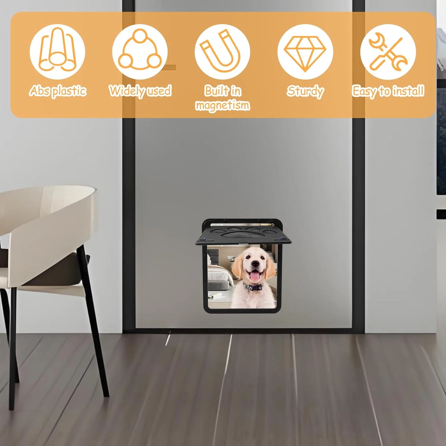 درب توری حیوانات خانگی، 29 x 24 سانتی متر، درب گربه، توری، تنفسی با بست مغناطیسی، درب سگ، درب توری، مقاوم برای گربه ها، سگ های کوچک