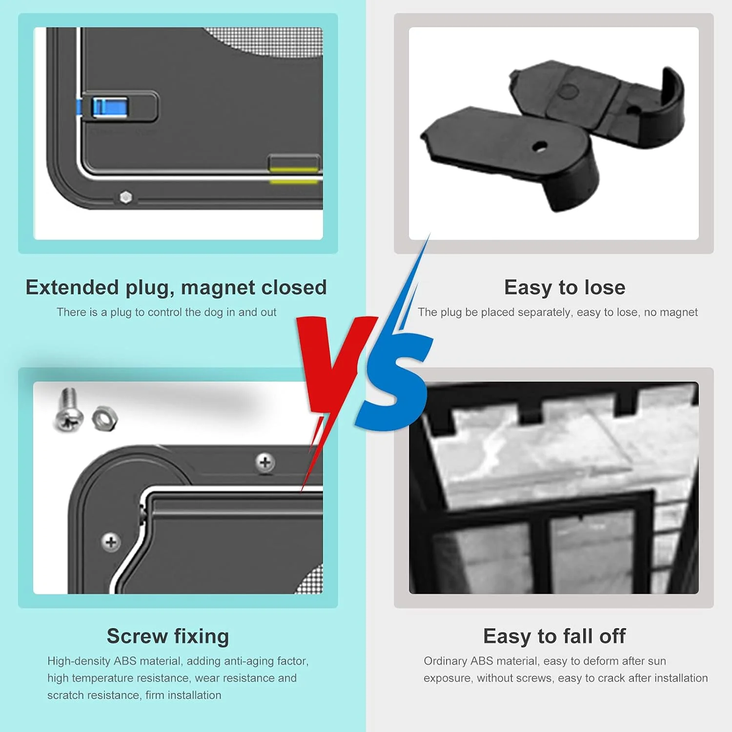 درب توری حیوانات خانگی با قفل خودکار برای سگ و گربه های کوچک، مناسب برای نصب کشویی