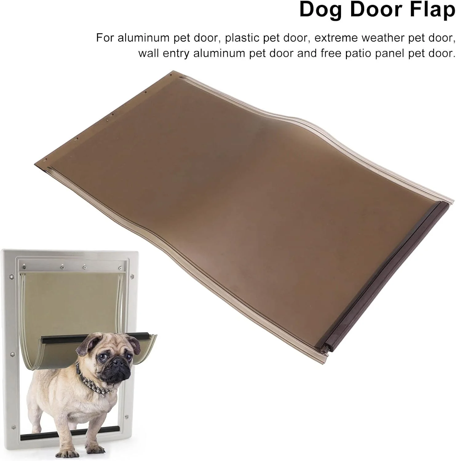 دریچه درب سگ، دریچه های جایگزین درب سگ TPU مقاوم در برابر ضربه، ظرفیت تحمل قوی، مقاومت در برابر ضربه عالی، برای رفت و آمد سگ های خانگی