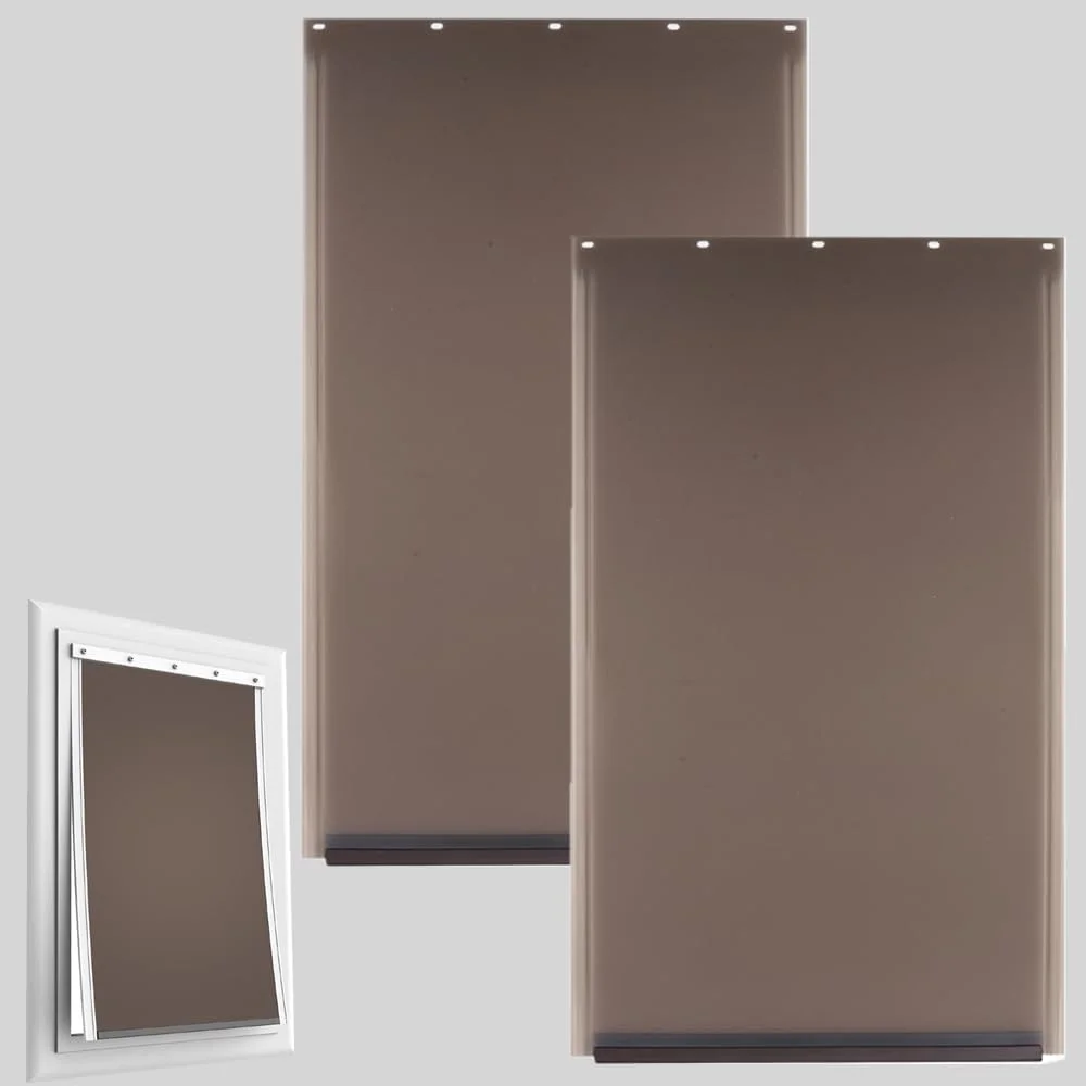 دریچه جایگزین بزرگ درب سگ سازگار با درب های سگ Freedom PetSafe مدل PAC11-11039، سایز 10 1/8" x 16 7/8" ساخته شده از سیلیکون درجه غذایی ممتاز، انعطاف پذیر، بادوام، مقاوم در برابر آب و هوا - بسته 2 عددی