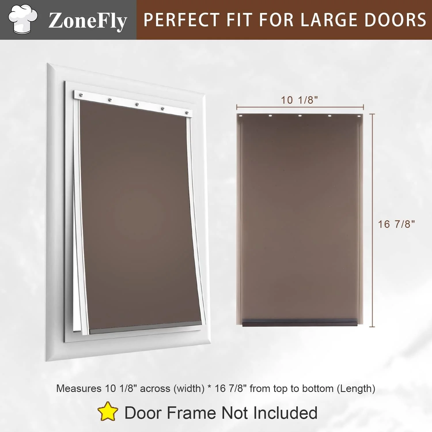 دریچه جایگزین بزرگ درب سگ سازگار با درب های سگ Freedom PetSafe مدل PAC11-11039، سایز 10 1/8" x 16 7/8" ساخته شده از سیلیکون درجه غذایی ممتاز، انعطاف پذیر، بادوام، مقاوم در برابر آب و هوا - بسته 2 عددی