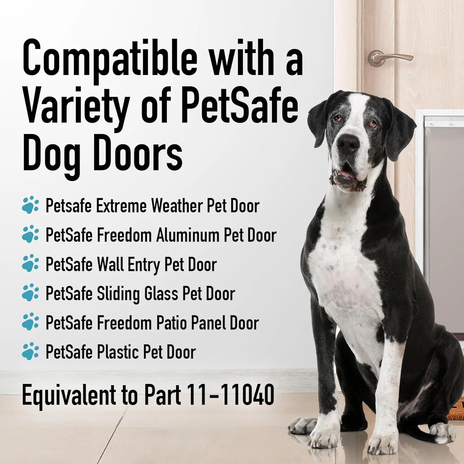 درب اضافی بزرگ سگ، سازگار با درب های سگ Freedom PetSafe PAC 11-11040 - ابعاد 34.92 در 60.32 سانتی متر، ساخته شده از مواد انعطاف پذیر مقاوم در برابر آب و هوا - درب سگ سایز XL