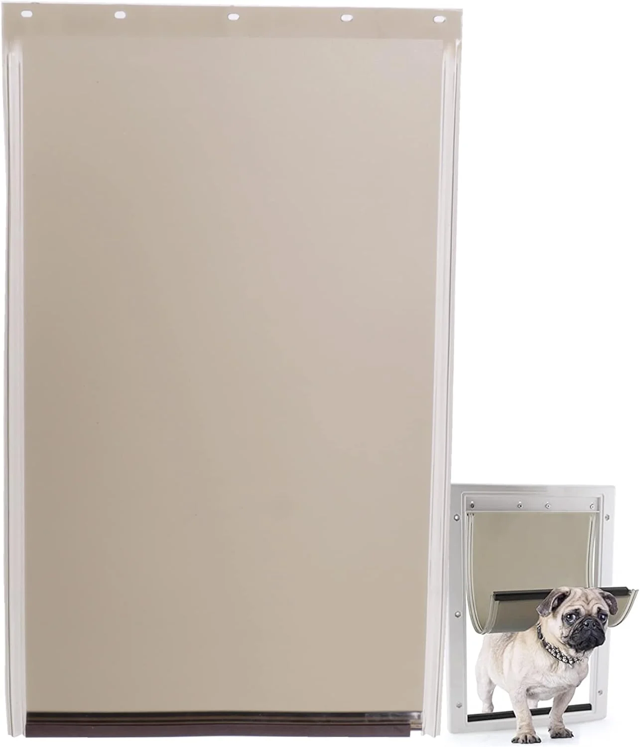 دریچه جایگزین درب حیوانات خانگی Poweka PAC11-11039 برای سگ و گربه، دریچه های جایگزین درب سگ سازگار با PetSafe، سایز بزرگ 25.7 سانتی متر در 42.8 سانتی متر