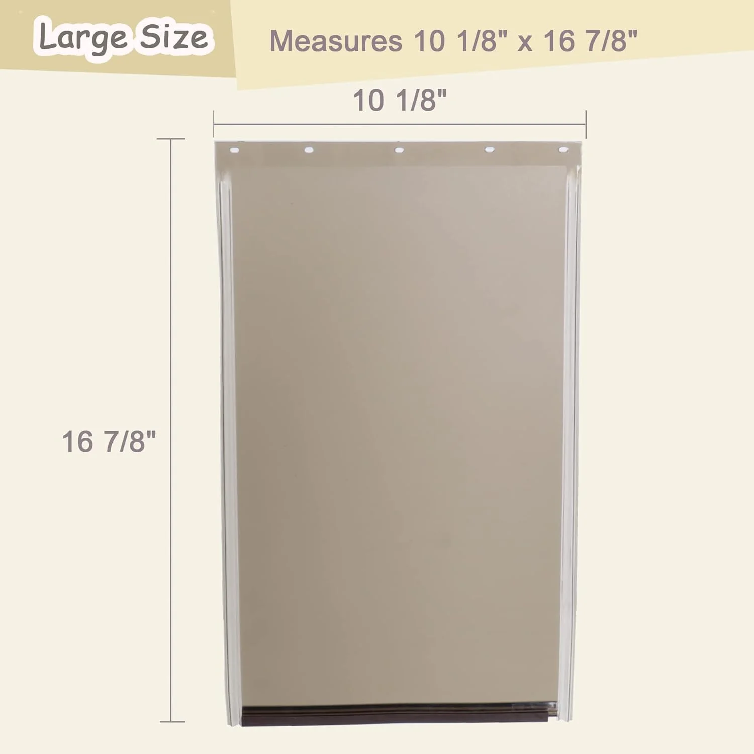 دریچه جایگزین درب حیوانات خانگی Poweka PAC11-11039 برای سگ و گربه، دریچه های جایگزین درب سگ سازگار با PetSafe، سایز بزرگ 25.7 سانتی متر در 42.8 سانتی متر