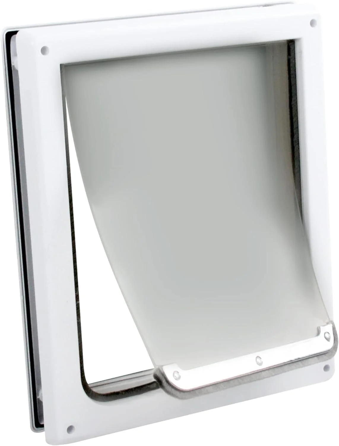 درب دریچه ای دو طرفه قفل شونده حیوانات خانگی پت پرایم برای سگ ها، درب حیوانات خانگی با دریچه شفاف (متوسط)