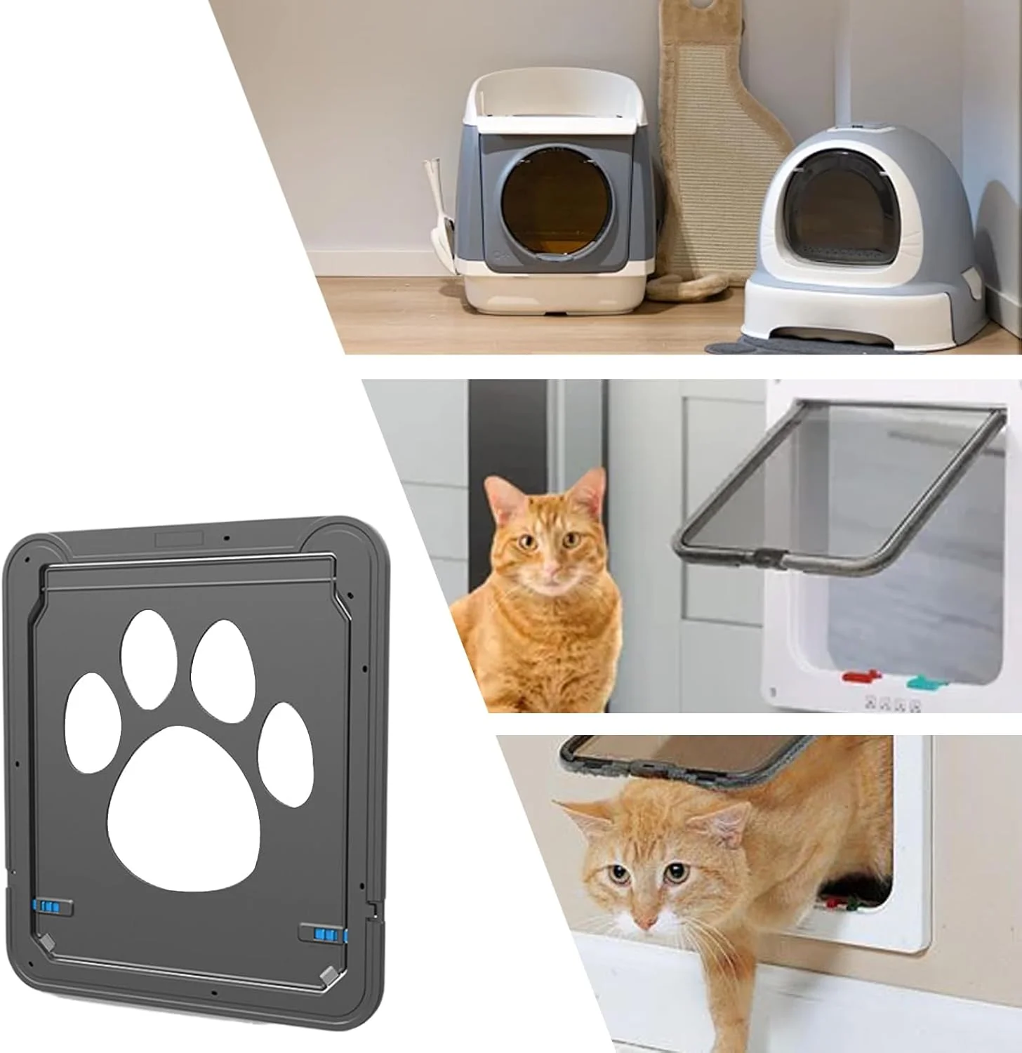 درب حیوانات خانگی PETLESO برای توری، درب کشویی قفل‌شو برای سگ‌های کوچک تا بزرگ، اندازه داخلی 30cm×35cm