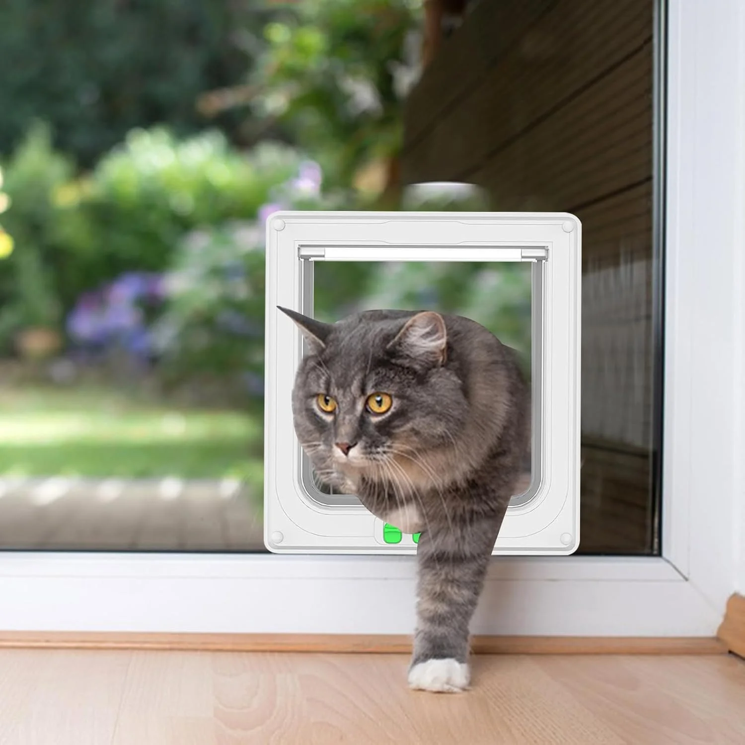 درب حیوانات خانگی - درب بزرگ سگ اکریلیک - طراحی ایمن دروازه شفاف دو طرفه بازشو برای بچه گربه، توله سگ، خانه حیوانات خانگی، پنجره بیرونی آپارتمان