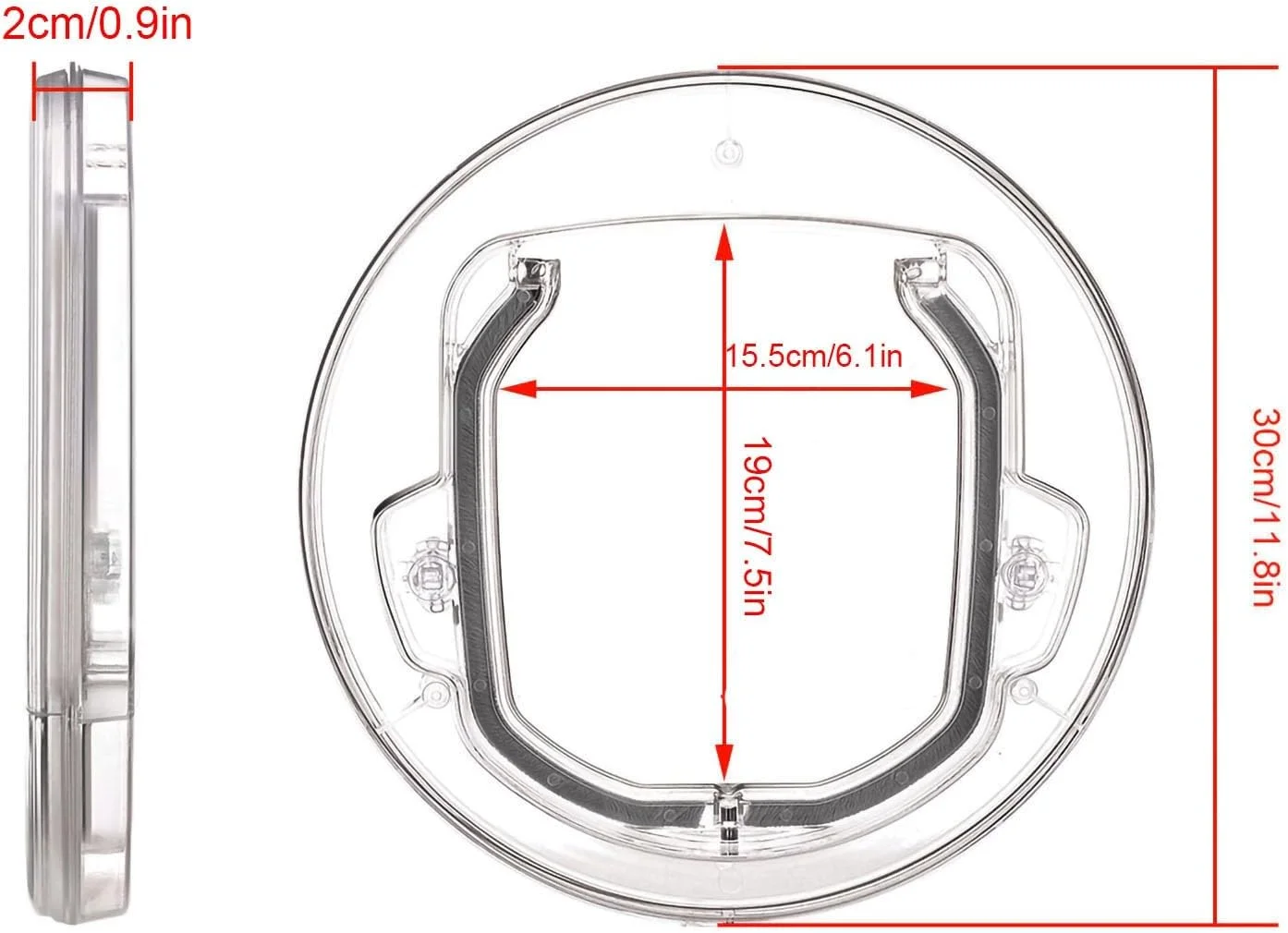 دریچه گربه OVAQUIXI، درب گربه ای 4 حالته قفل شونده برای حیوانات خانگی کوچک مناسب برای پنجره شیشه ای و درب شیشه ای کشویی