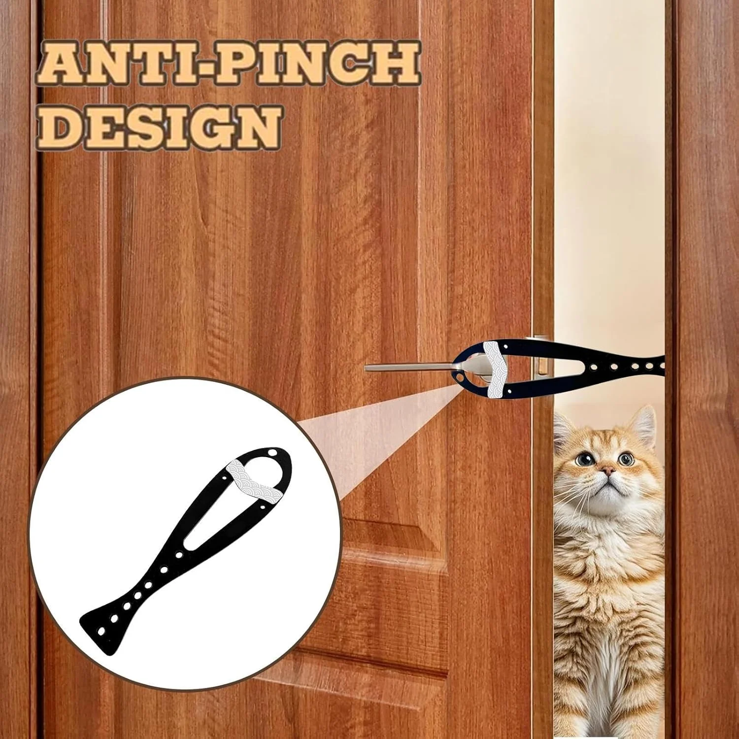 نگهدارنده درب برای گربه ها، نگهدارنده درب حیوانات خانگی | درب را کمی برای گربه ها باز نگه دارید | مناسب برای اتاق نشیمن، اتاق خواب، بالکن، اتاق مطالعه، آپارتمان، خانه