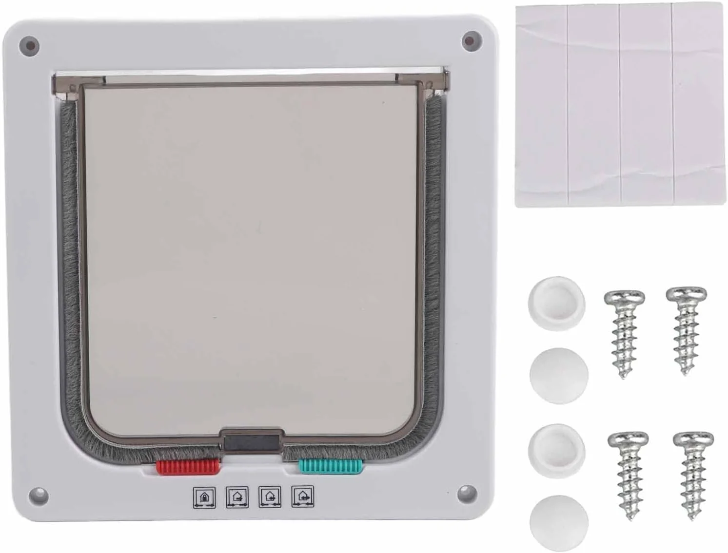 درب حیوانات خانگی سایز S با قفل 4 طرفه، درب دریچه ای سگ کوچک گربه، درب حیوانات خانگی هوشمند ضد آب برای گربه ها برای مراقبت از حیوانات خانگی
