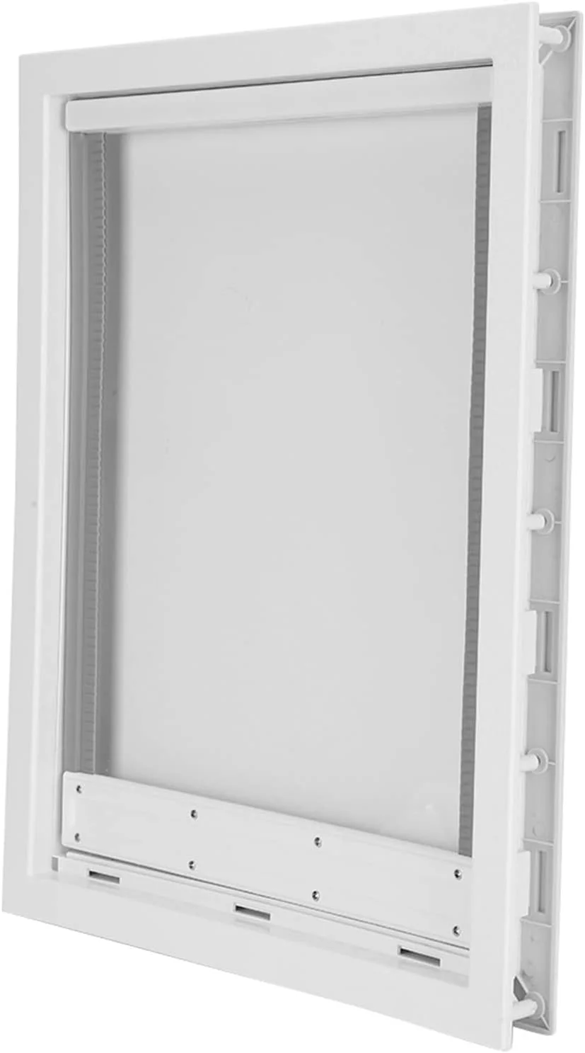 درب مخصوص حیوانات خانگی NDNCZDHC با نصب آسان، مناسب سگ و گربه، دارای دریچه قابل تنظیم برای سگ های بزرگ (سفید)