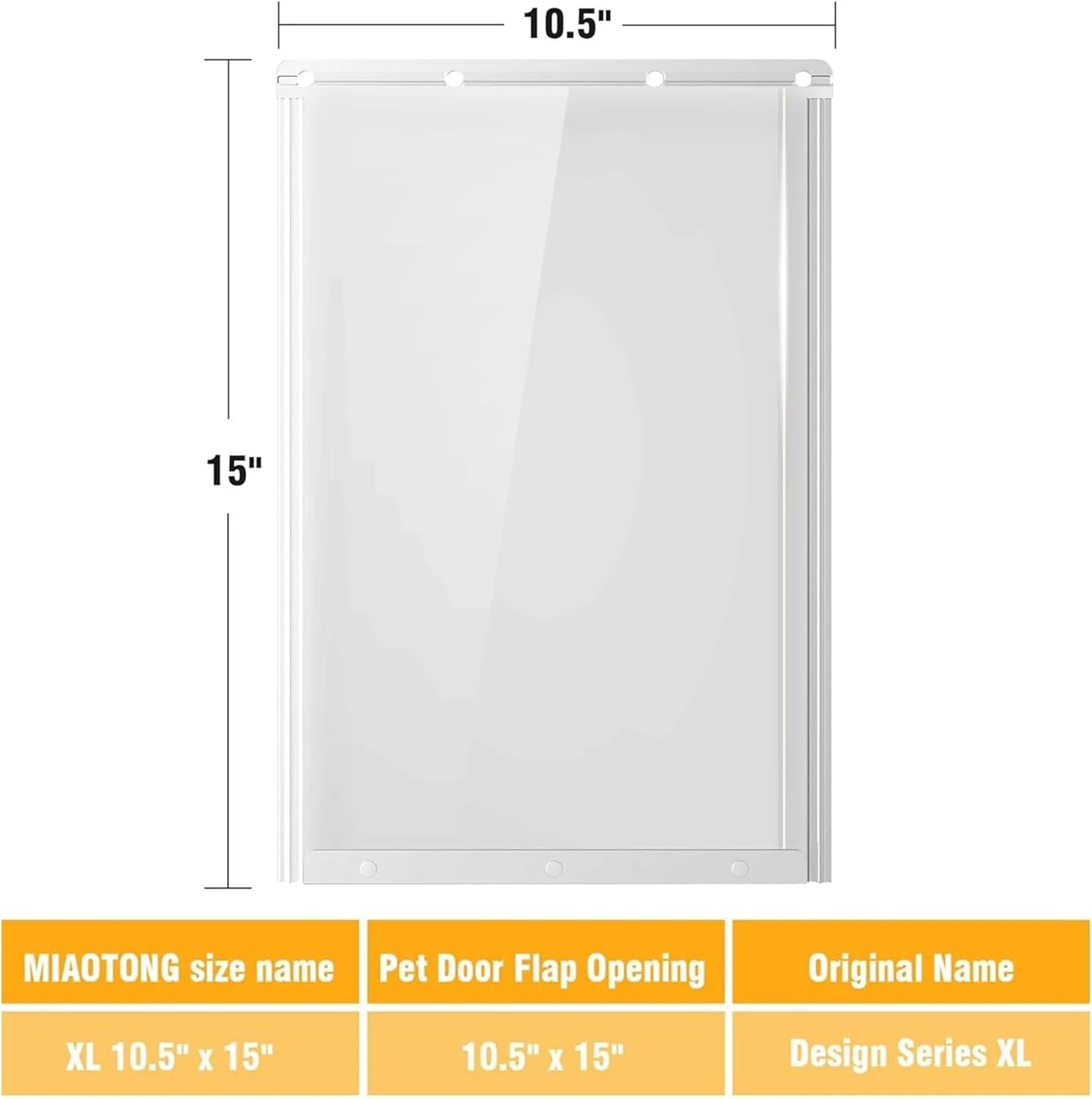 درب جایگزین برای سگ، سایز 26.5x38 سانتی متر، سازگار با محصولات Ideal سری Designer مدل های DSPRFXL RFXLN، درب بزرگ شفاف برای سگ