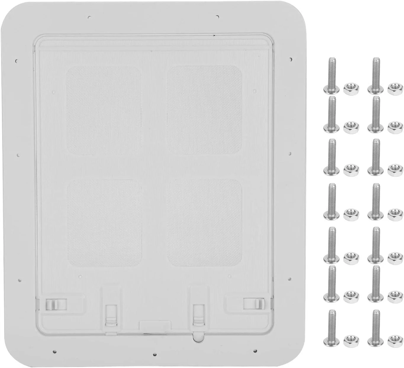 درب حیوانات خانگی، درب توری مغناطیسی حیوانات خانگی با قابلیت جدا شدن، دارای دریچه مغناطیسی، درب های امنیتی برای گربه ها و سگ های کوچک، نصب آسان (سایز بزرگ - سفید)