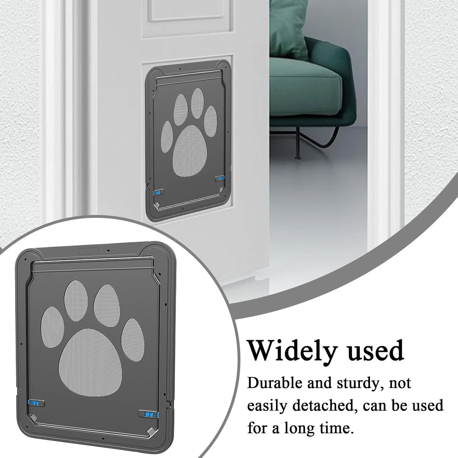 درب توری سگ | درب توری ورودی توله سگ با قفل | درب جایگزین قابل تنظیم با نصب آسان برای استفاده در پاسیو و بالکن