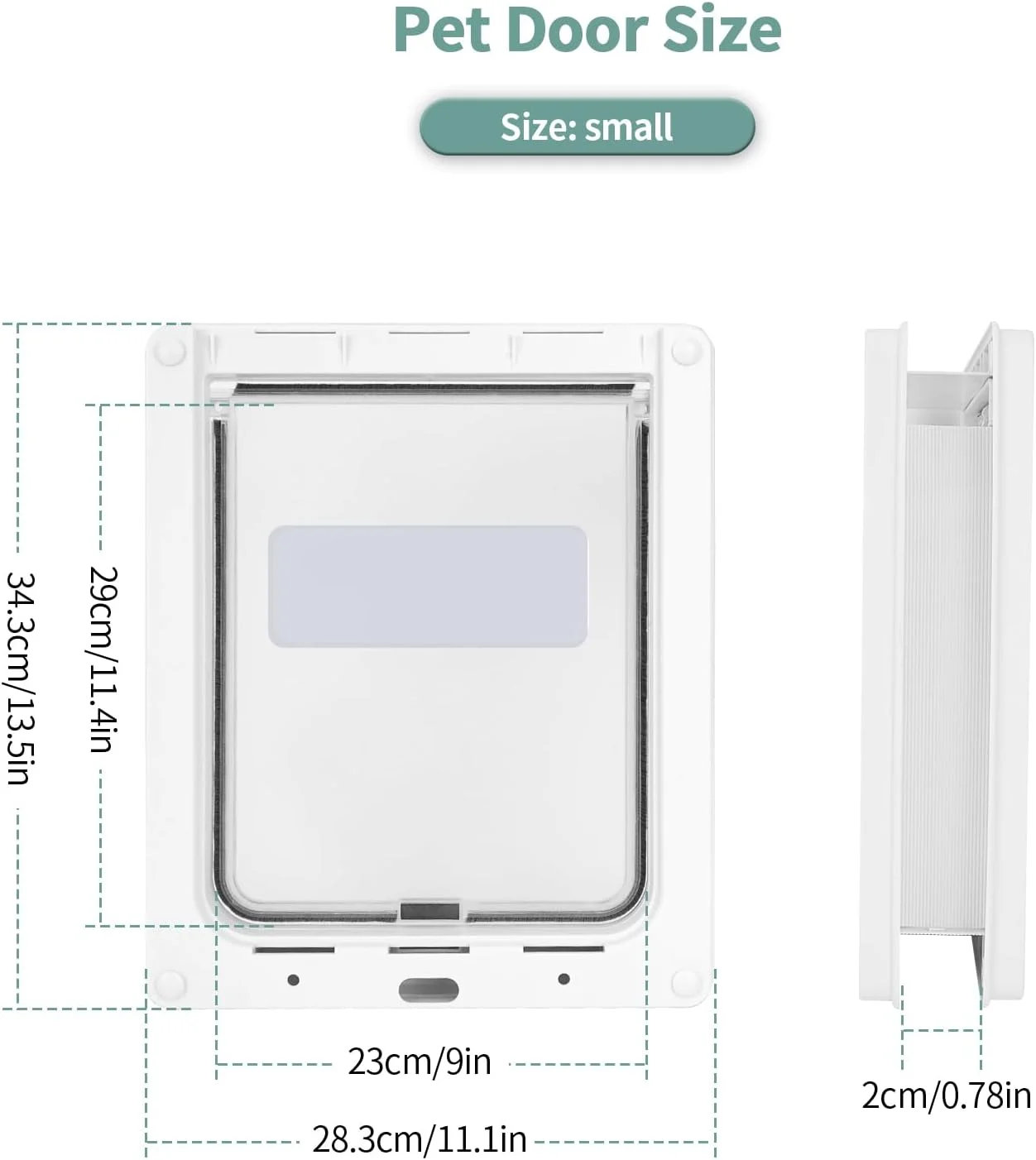 دریچه کوچک حیوانات خانگی Lessmon با پنل قفل مغناطیسی برای امنیت خانه - بادوام و مقاوم در برابر آب و هوا 34.3x28.2 سانتی متر برای سگ ها، گربه ها و حیوانات خانگی کوچک تا متوسط. نصب آسان