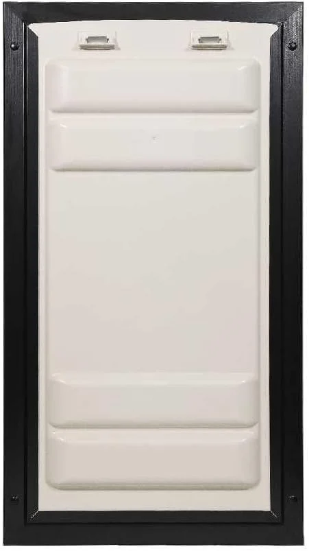 دریچه حیوانات خانگی لیبرتی برای دیوار | دریچه شفاف وینیل برای سگ و گربه مناسب نصب روی دیوار | قاب آلومینیومی بادوام و ضد زنگ | مشکی، کوچک، دو لبه