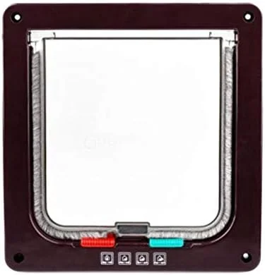 درب بزرگ گربه، درب دریچه گربه با قفل 4 طرفه، ورود و خروج ایمن حیوانات خانگی، درب سگ و گربه، قفل درب دریچه برای ورود و خروج حیوانات خانگی، سایز S