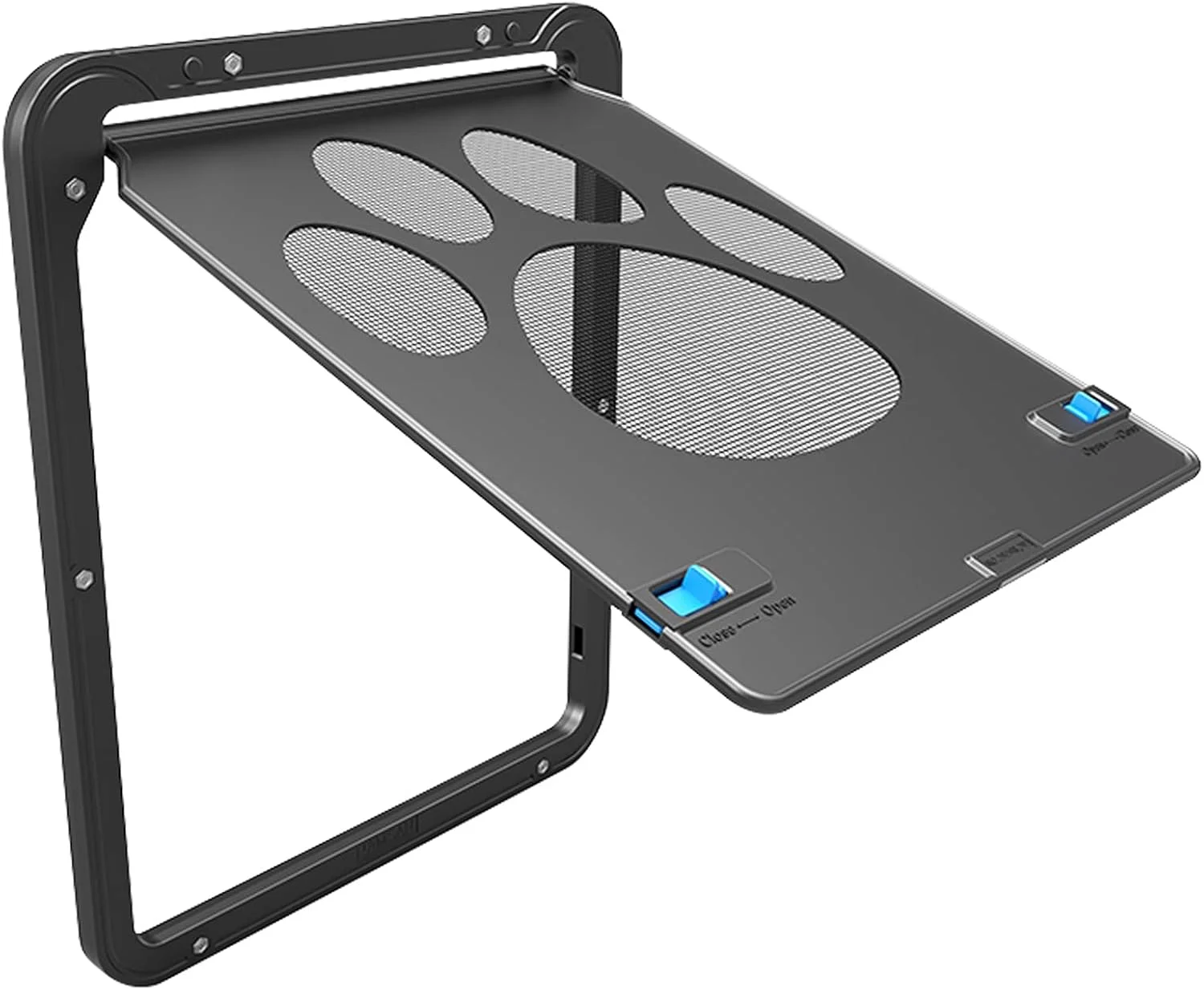 درب توری حیوانات خانگی Irovami، درب کشویی توری سگ ها با قفل خودکار برای سگ های متوسط و بزرگ