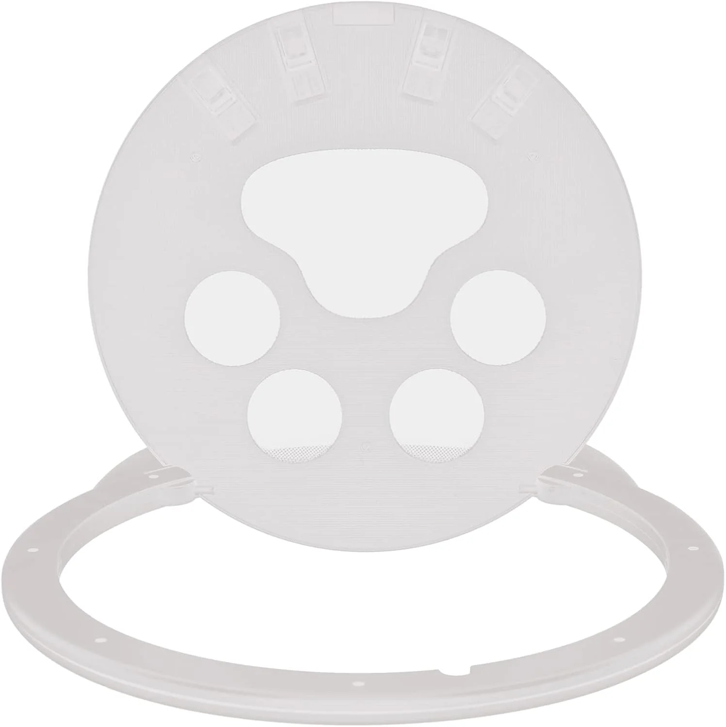 درب گربه برای درهای داخلی، دسترسی دو طرفه، درب حیوانات خانگی دو لبه، درب ورودی سگ و بچه گربه برای خانه و فروشگاه حیوانات خانگی - سفید