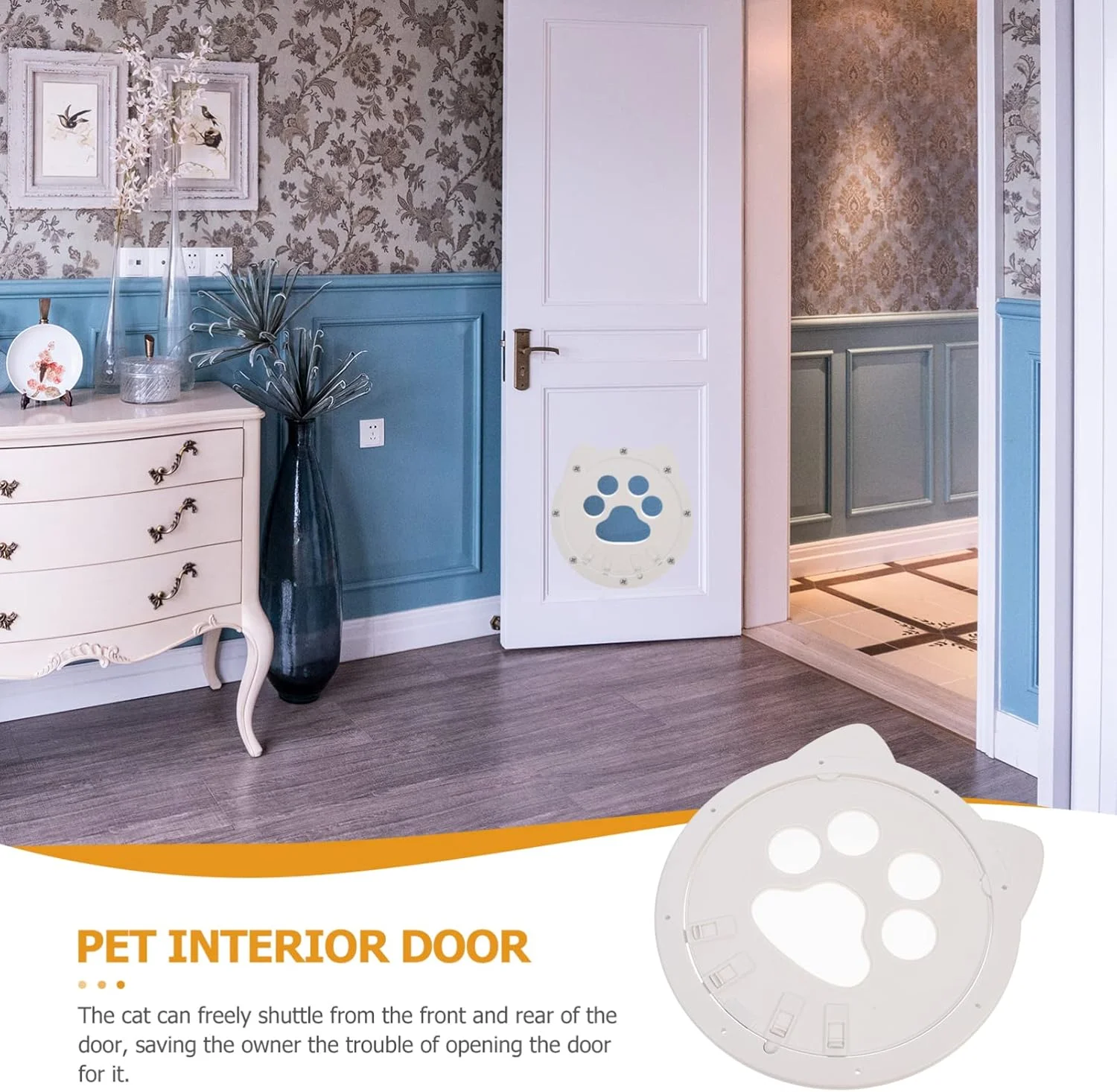 درب گربه برای درهای داخلی، دسترسی دو طرفه، درب حیوانات خانگی دو لبه، درب ورودی سگ و بچه گربه برای خانه و فروشگاه حیوانات خانگی - سفید درب گربه برای درهای داخلی، دسترسی دو طرفه، درب حیوانات خانگی دو لبه، درب ورودی سگ و بچه گربه برای خانه و فروشگاه حیوانات خانگی - سفید
