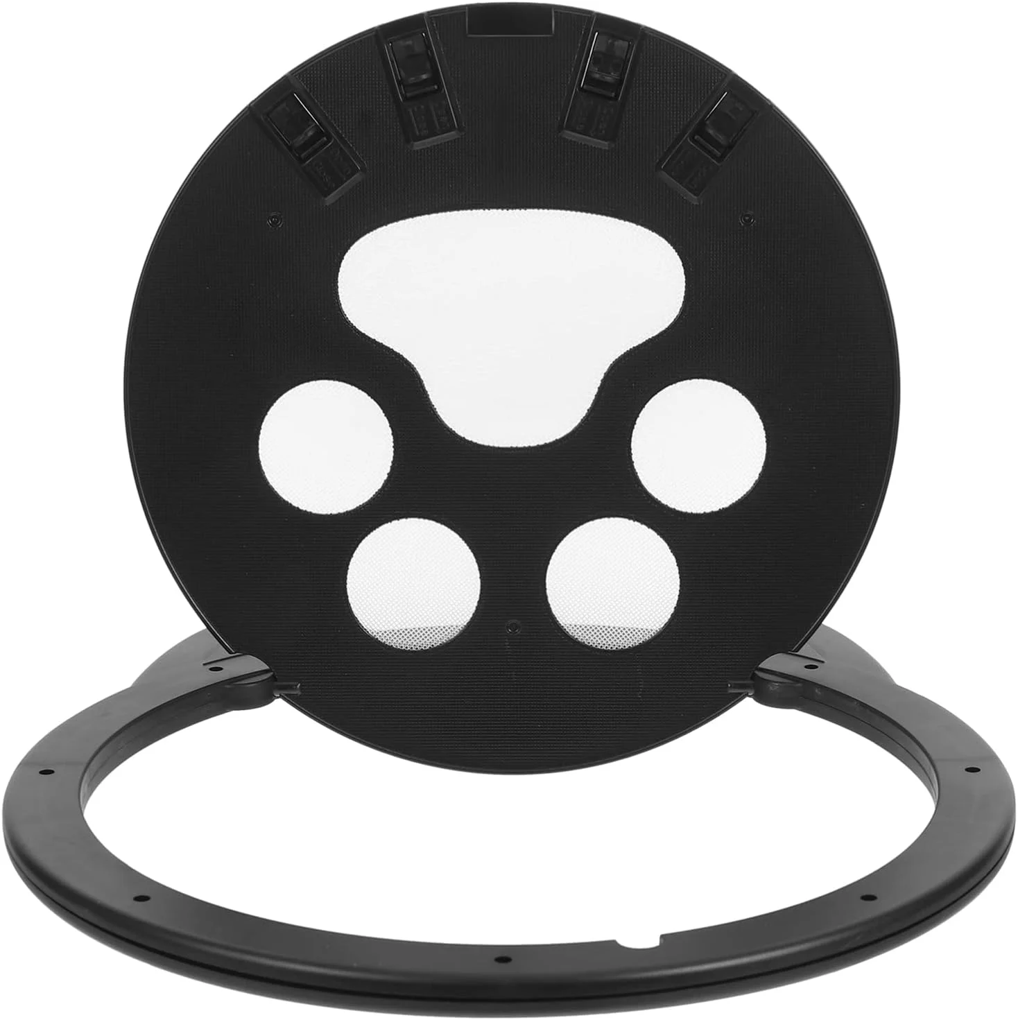 درب گربه برای درهای داخلی، درب حیوانات خانگی با دسترسی دو طرفه، درب سگ با دو فلپ، درب ورودی بچه گربه برای خانه و پت شاپ، مشکی