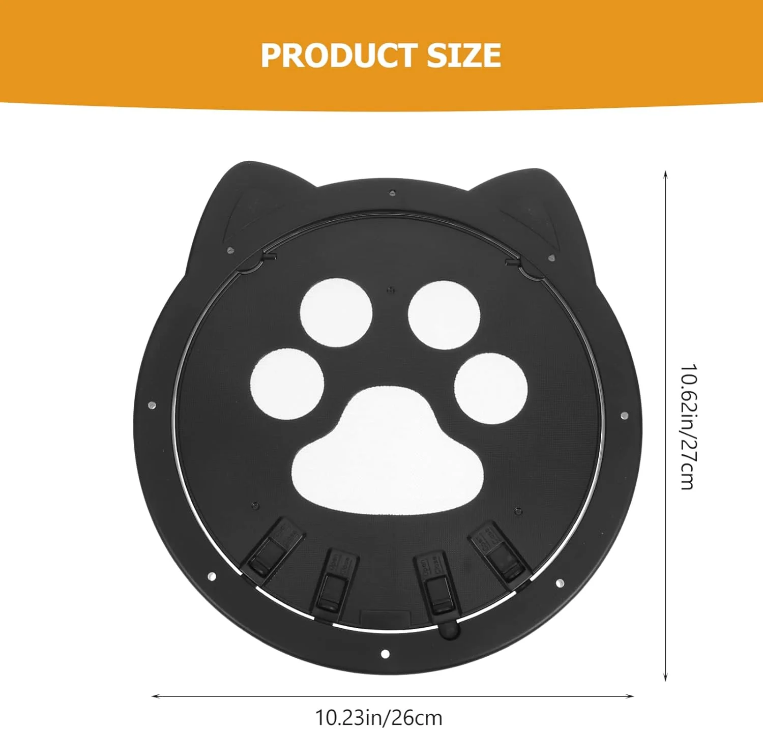 درب گربه برای درهای داخلی، درب حیوانات خانگی با دسترسی دو طرفه، درب سگ با دو فلپ، درب ورودی بچه گربه برای خانه و پت شاپ، مشکی