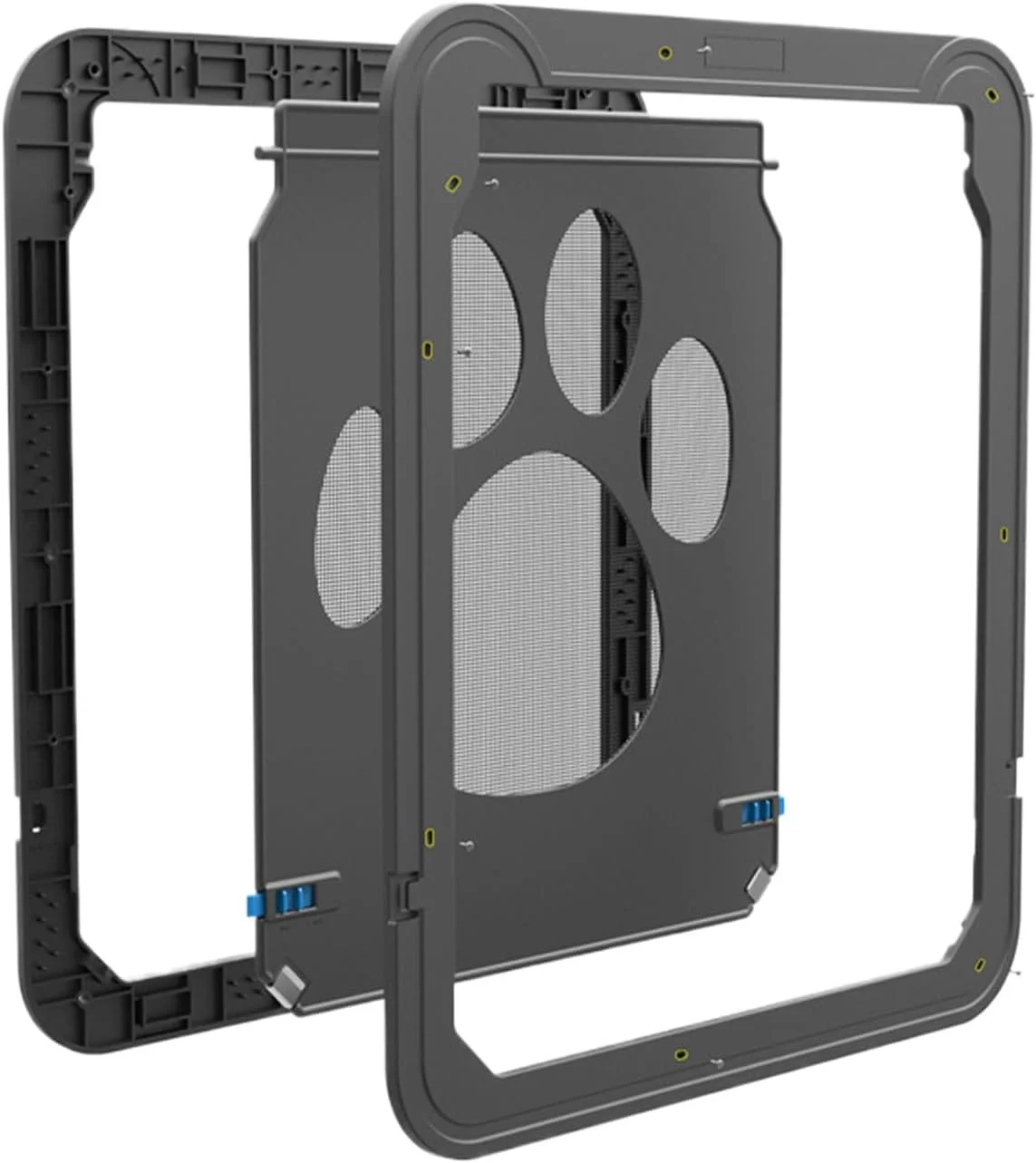 درب توری سگ، درب ورودی خانه سگ قفل شونده خودکار - دریچه جایگزین با قابلیت تنظیم برای عبور حیوانات خانگی برای استفاده در پاسیو، داخل و خارج از منزل