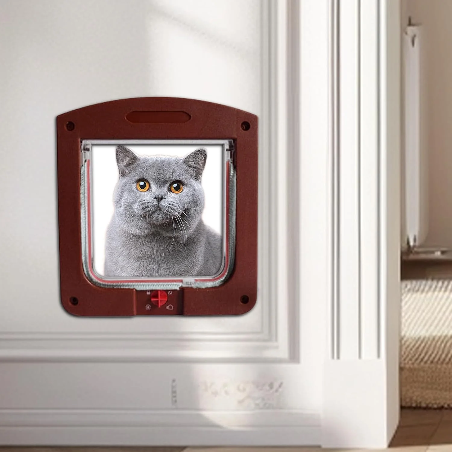 دروازه سگ خانگی داخلی - دریچه حیوانات خانگی مقاوم در برابر آب و هوا - لوازم حیوانات خانگی قابل تنظیم، موانع توله سگ چند منظوره برای داخل خانه، زیرزمین، گاراژ