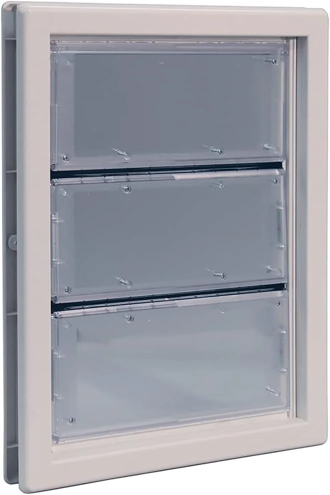 درب حیوانات خانگی Air Seal با قاب تلسکوپی، بسیار بزرگ، اندازه دریچه 26 x 40 سانتی متر