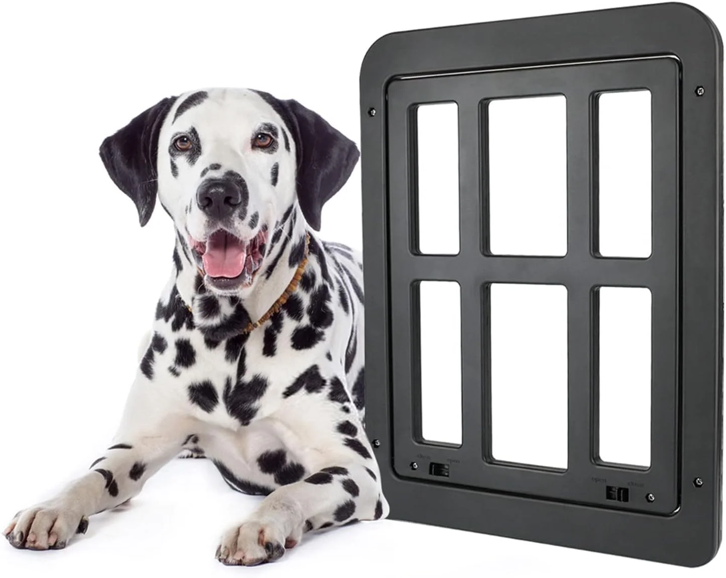 درب توری حیوانات خانگی HELEMIY، دریچه گربه و سگ برای درب توری، قفل دو طرفه