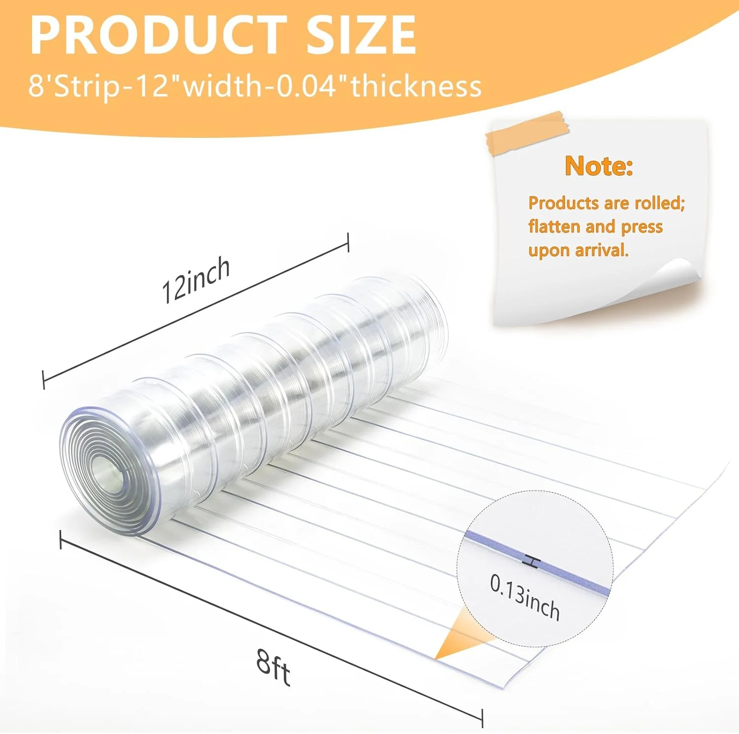 درب پلاستیکی وینیل HIDROSIL برای خانه سگ - (244 سانتی متر در 30 سانتی متر [1 عدد])، نوارهای جایگزین درب سگ، برای درب سگ یا گربه - درب خانه سگ یا لانه سگ، شفاف