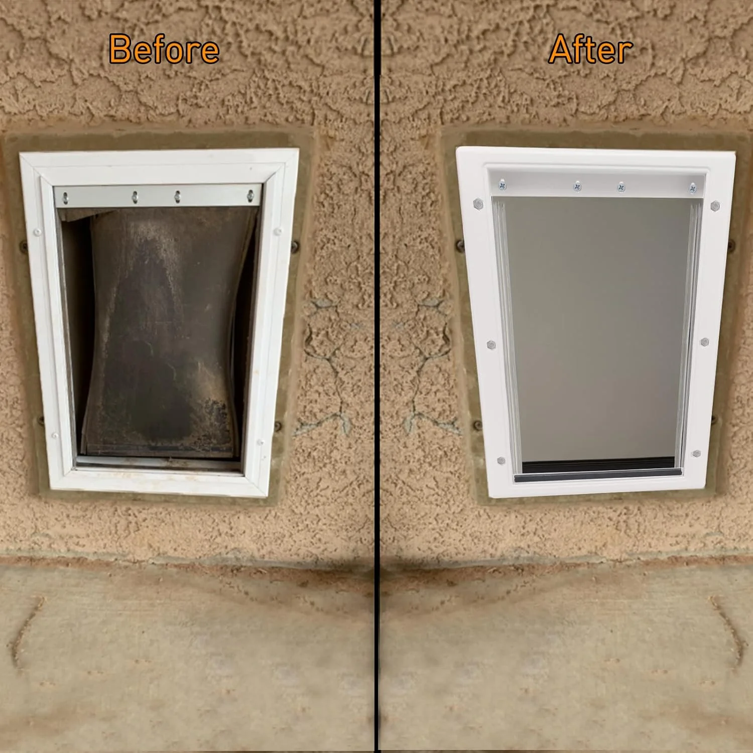 درب جایگزین برای سگ، اندازه متوسط، سازگار با مدل PetSafe Freedom PAC11-11038، ابعاد 32.7 × 20.6 سانتی‌متر، تعویض آسان، مقاوم در برابر آب و هوا و بدون تغییر شکل (متوسط)