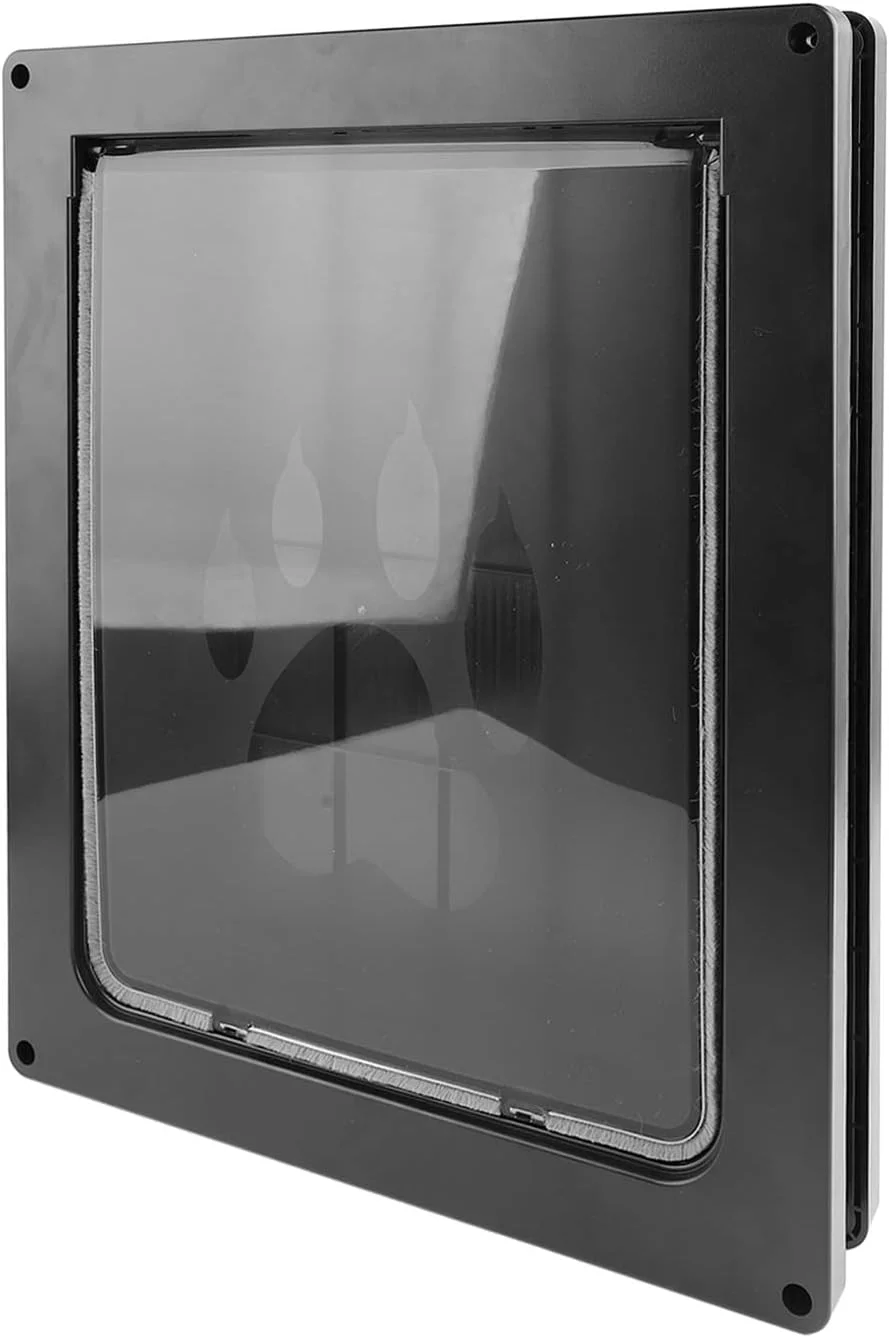 درب حیوانات خانگی، درب بادوام و ضخیم با طراحی مدرن و کاربردی برای دیوار، مناسب سگ و گربه (مشکی)