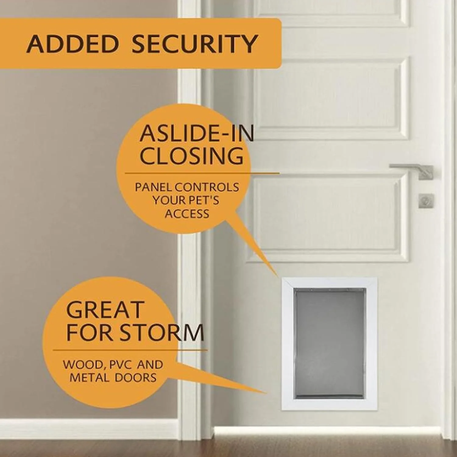 درب جایگزین سگ با طراحی سوراخ بالایی شفاف Haofy، نصب آسان، جنس TPU برای درهای آلومینیومی، شیشه ای و پلاستیکی (XL)