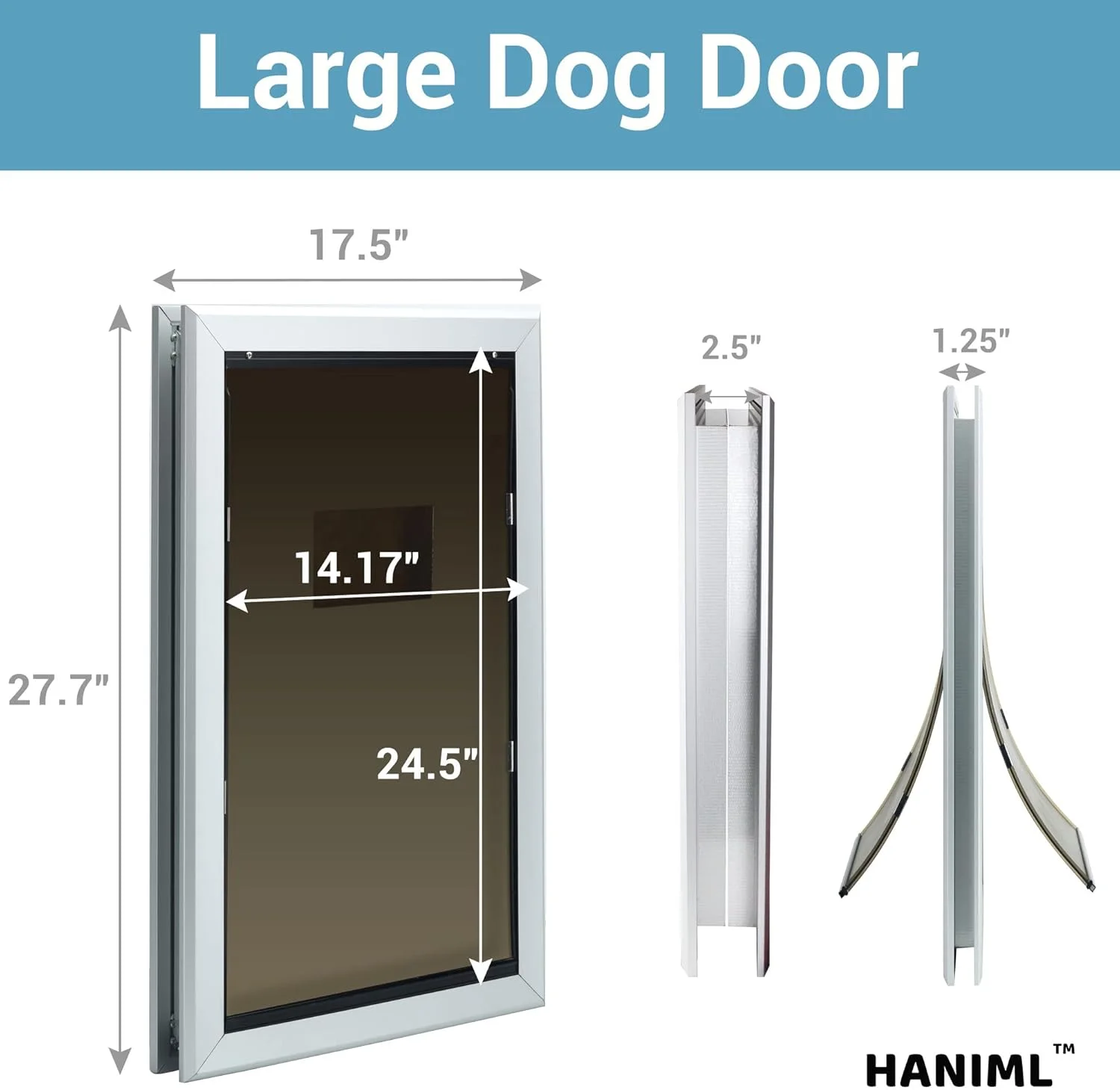درب بزرگ مخصوص سگ برای درب های بیرونی: درب سگ آلومینیومی سنگین، درب سگ برای سگ های بزرگ و خیلی بزرگ تا وزن 100 کیلوگرم، درب سگ عایق دار دولایه، قفل شو