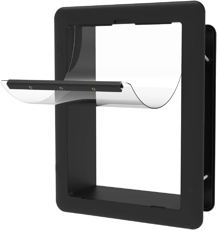 درب حیوانات خانگی هاکونا پتز مناسب برای توری ها، درها و دیوارها تا ضخامت 5.5 سانتی متر، برای سگ ها و گربه ها تا وزن 5 کیلوگرم، کوچک، مشکی