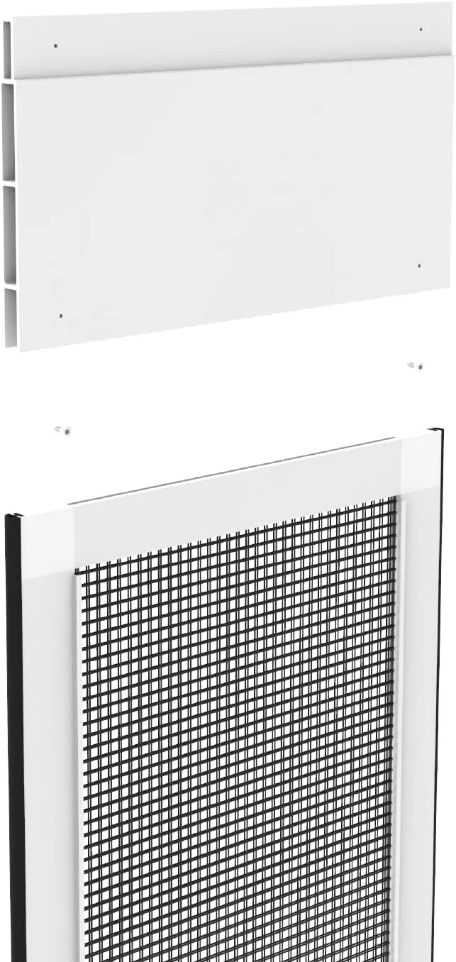 افزایش ارتفاع درب حیوانات خانگی Hakuna Pets Patio به اندازه 9.9 سانتی متر، مناسب برای پنل های توری درب های متوسط، سفید