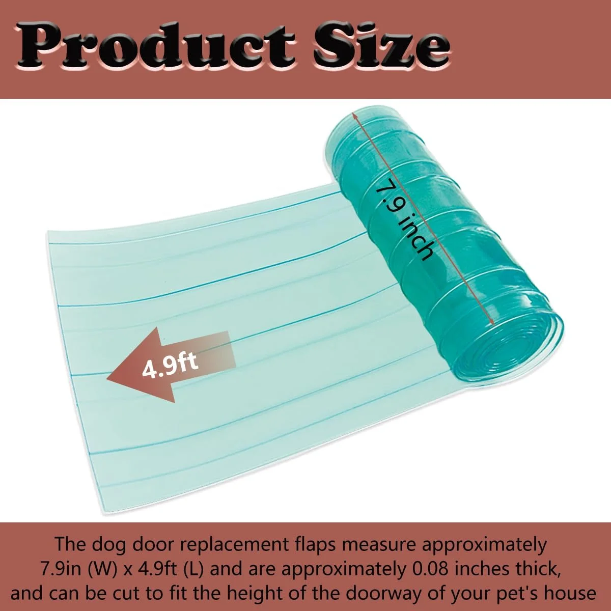 دریچه جایگزین درب سگ GSYUWIH، دریچه های پلاستیکی جایگزین درب سگ برای محافظت از گرما و باران، درب آسان DIY برای درب کشویی، دریچه درب حیوانات خانگی برای گربه ها و سگ های خانگی