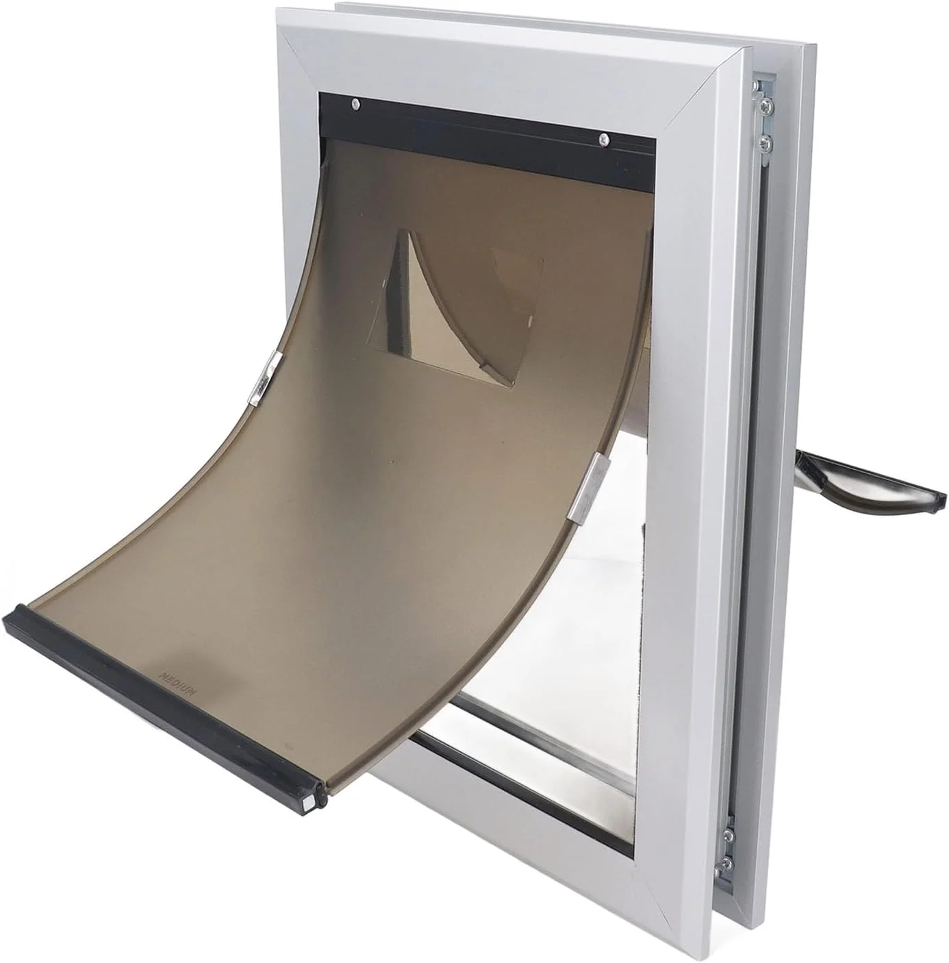 درب حیوانات خانگی فرن، درب ایمنی قابل کنترل برای سگ، مقاوم در برابر آب و هوا، مناسب برای درهای داخلی (516x363.5x65mm)